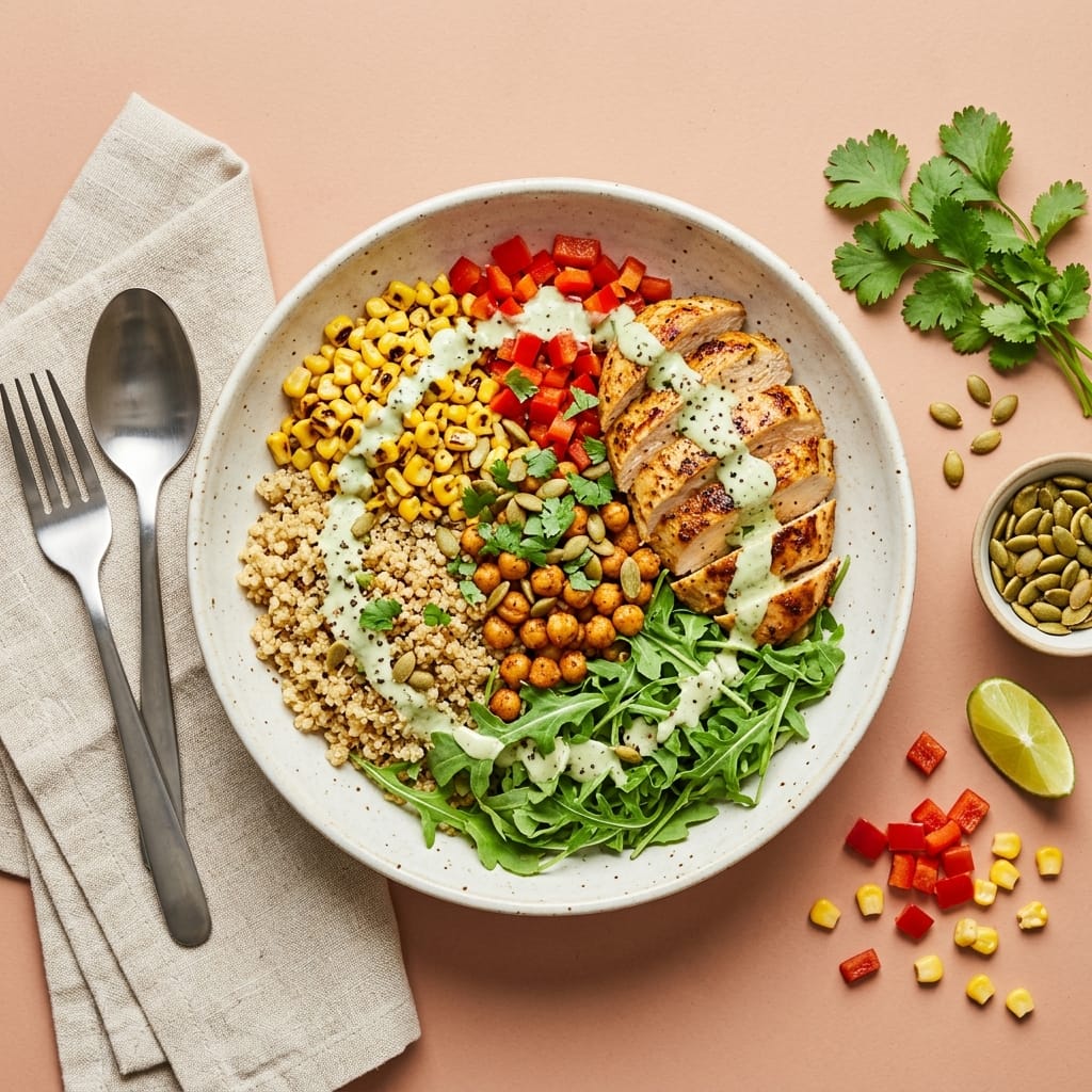 Spiced Chickpea and Roasted Corn Salad